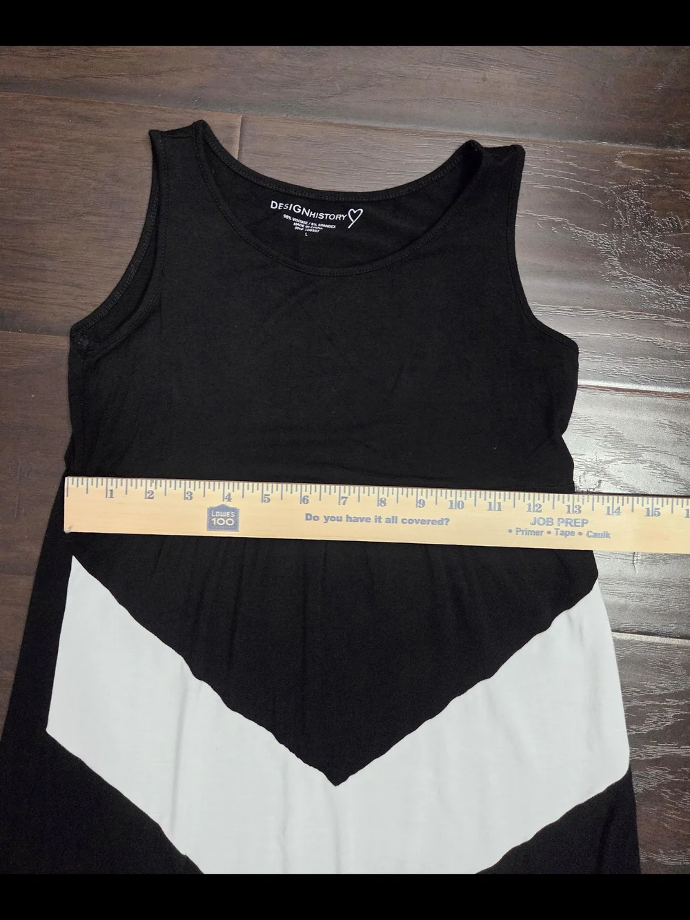 Girls Black & White Sleeveless Chevron Dress